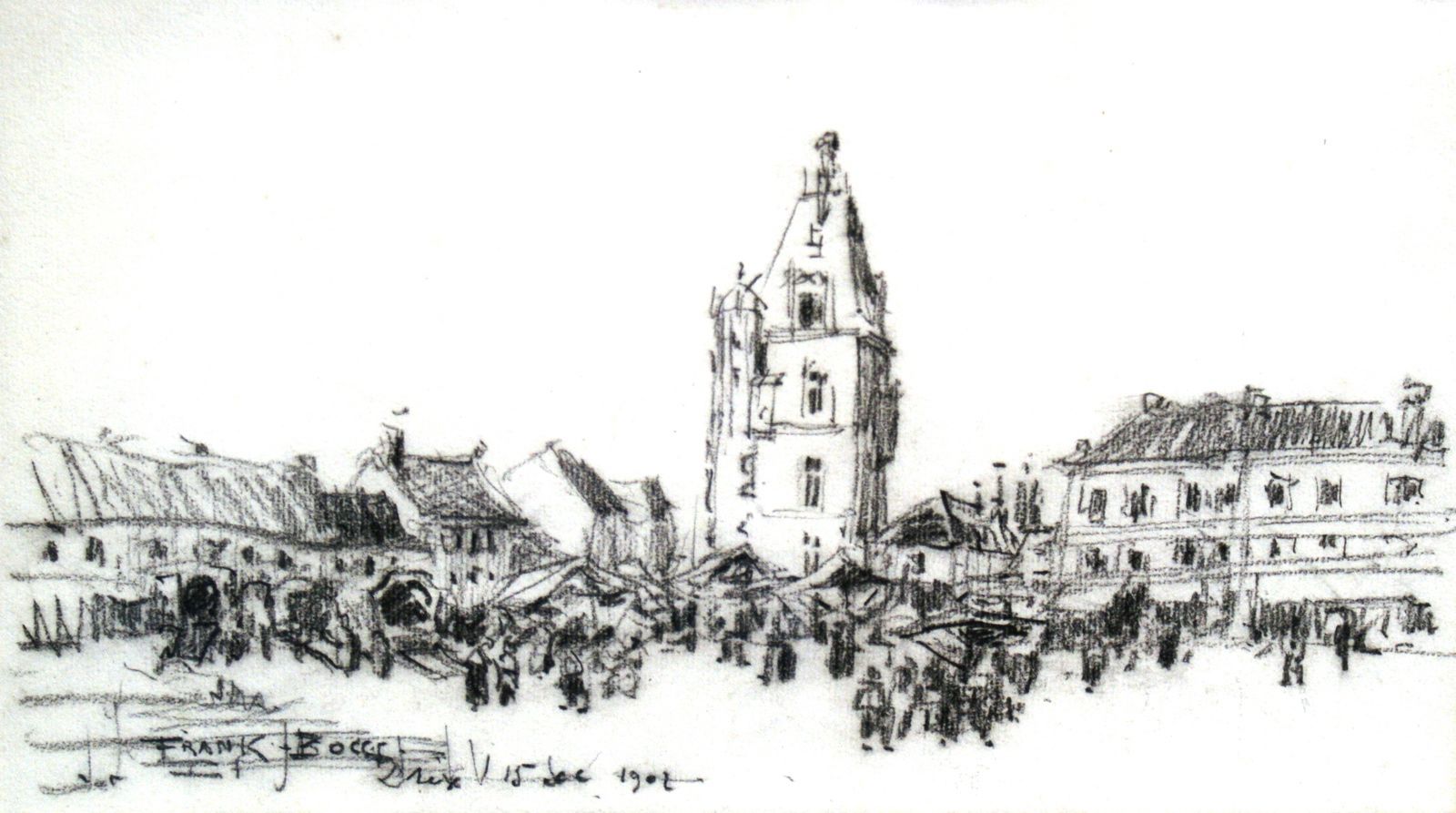 Place Métézeau à Dreux un jour de marché