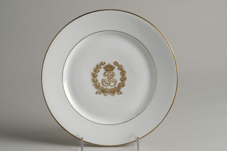 Assiette au chiffre de Louis-Philippe