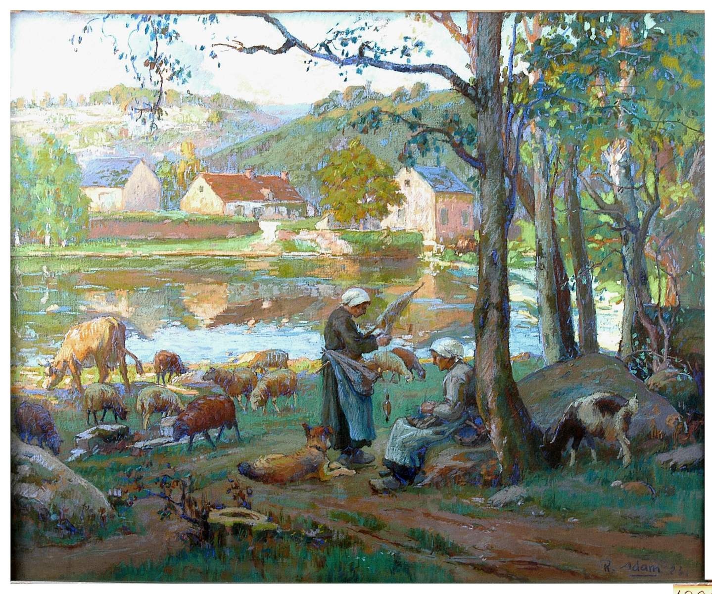 En gardant le troupeau au bord de la Creuse