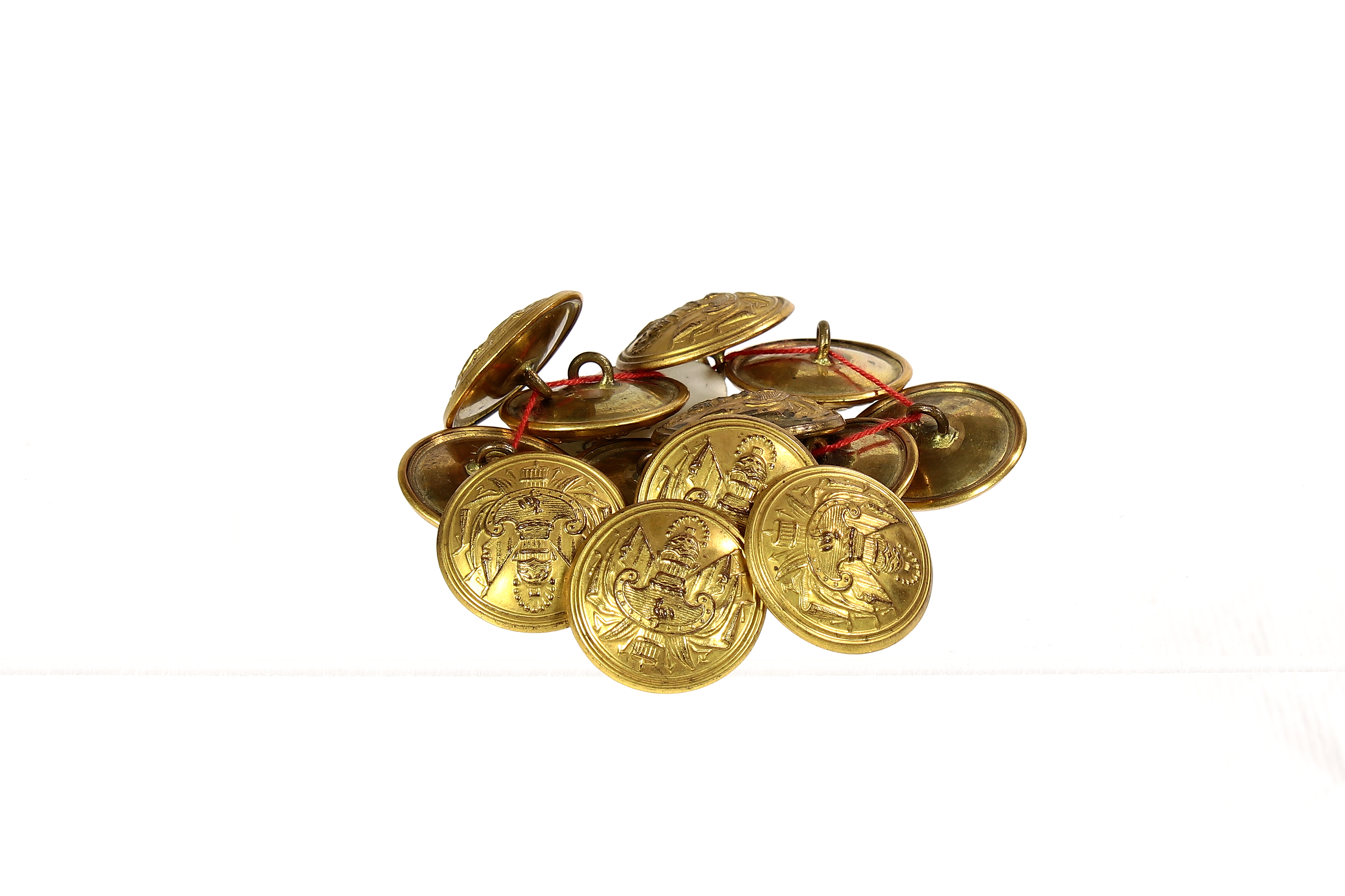 Lot de 13 boutons d'uniforme de général du Ier Empire