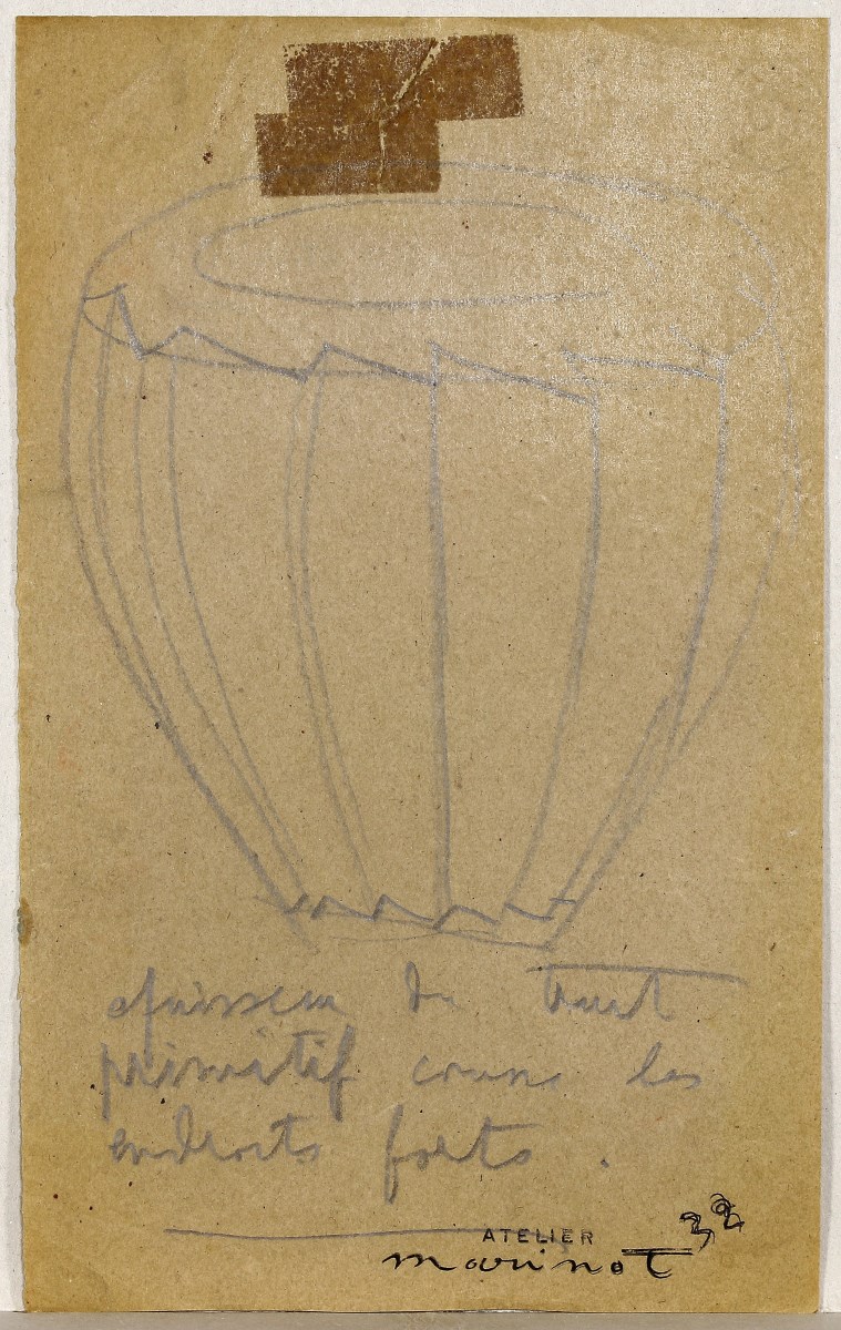 Etude de vase gravé à l'acide