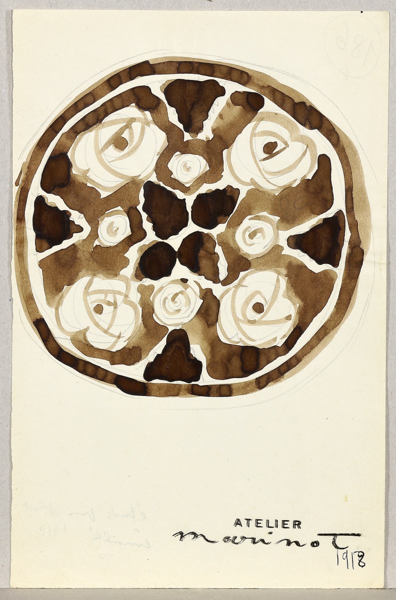 Etude de plat émaillé