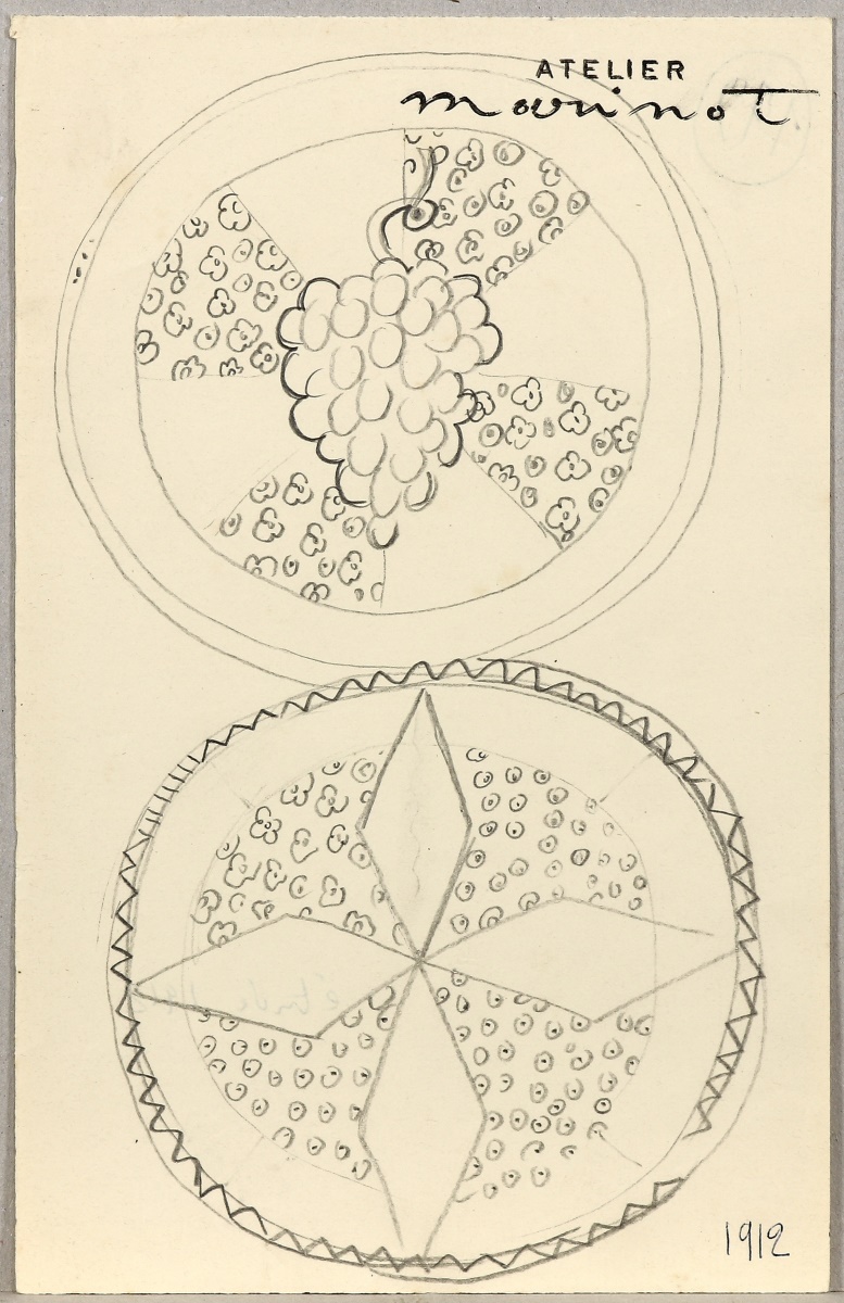 Etude de plat émaillé