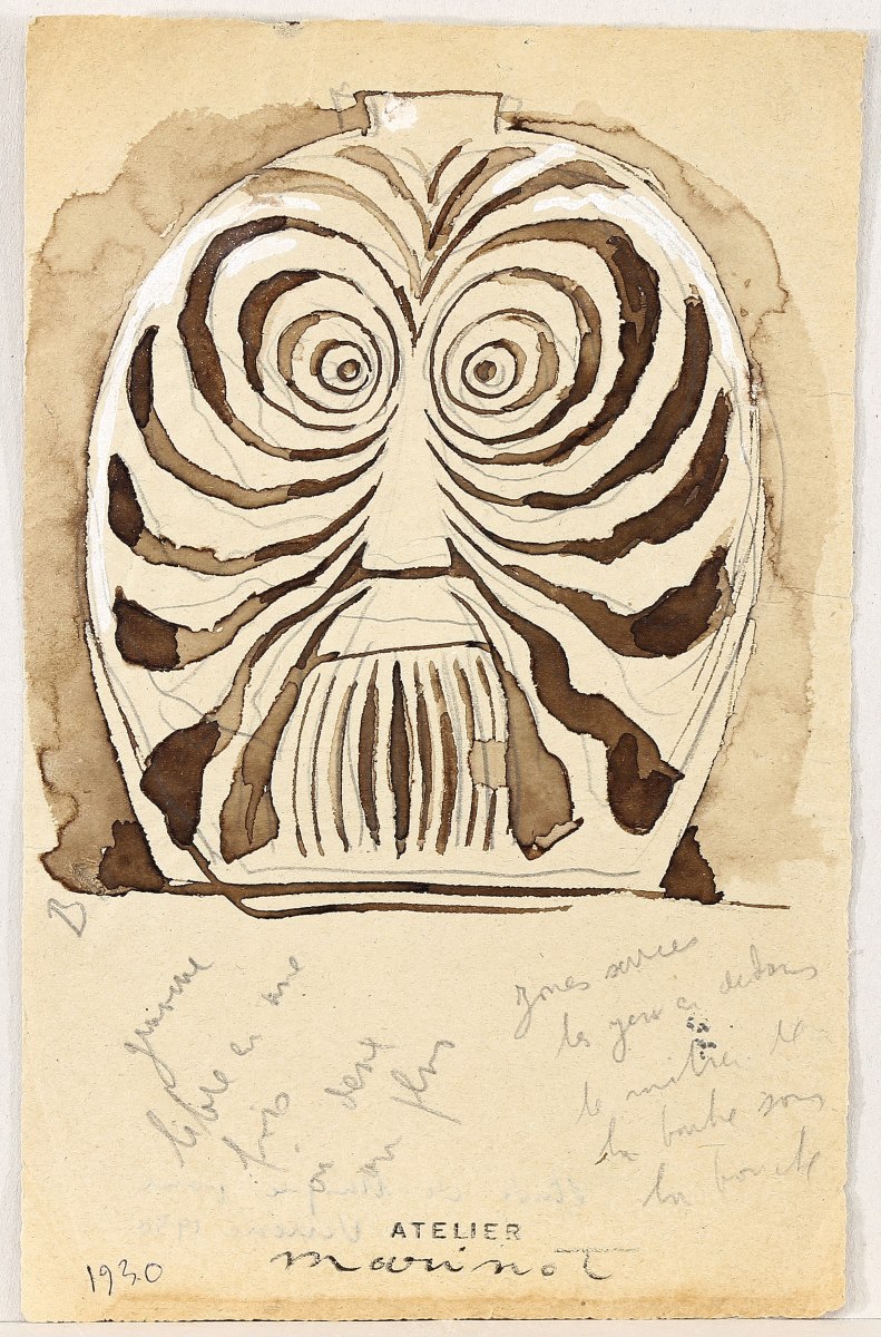 Etude de masque pour verrerie