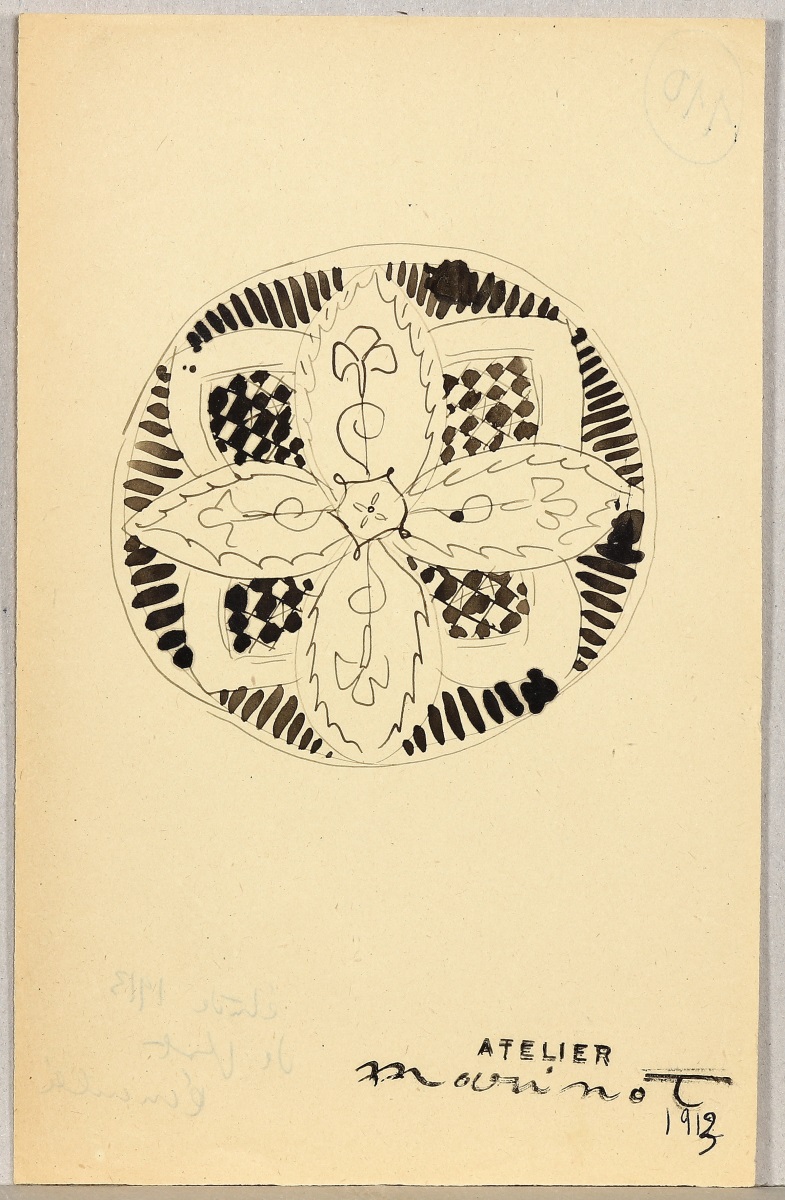 Etude de plat émaillé