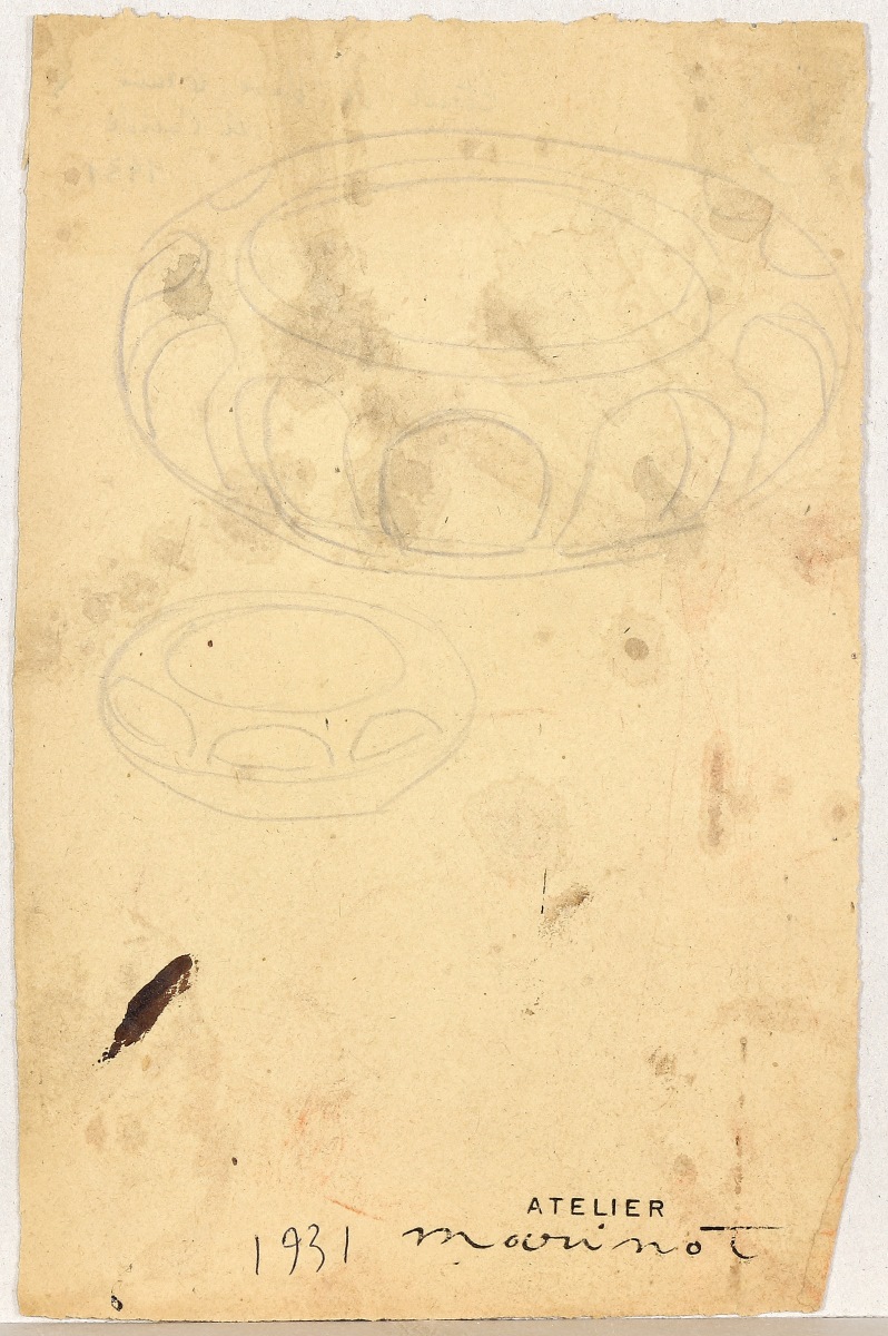 Etude de vase gravé à l'acide