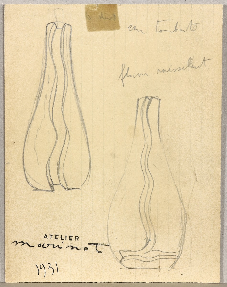 Etude de vase gravé à l'acide