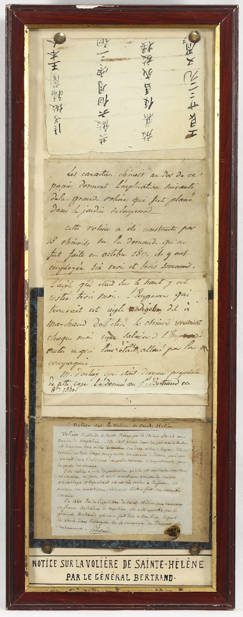 Notice de la volière de Sainte-Hélène