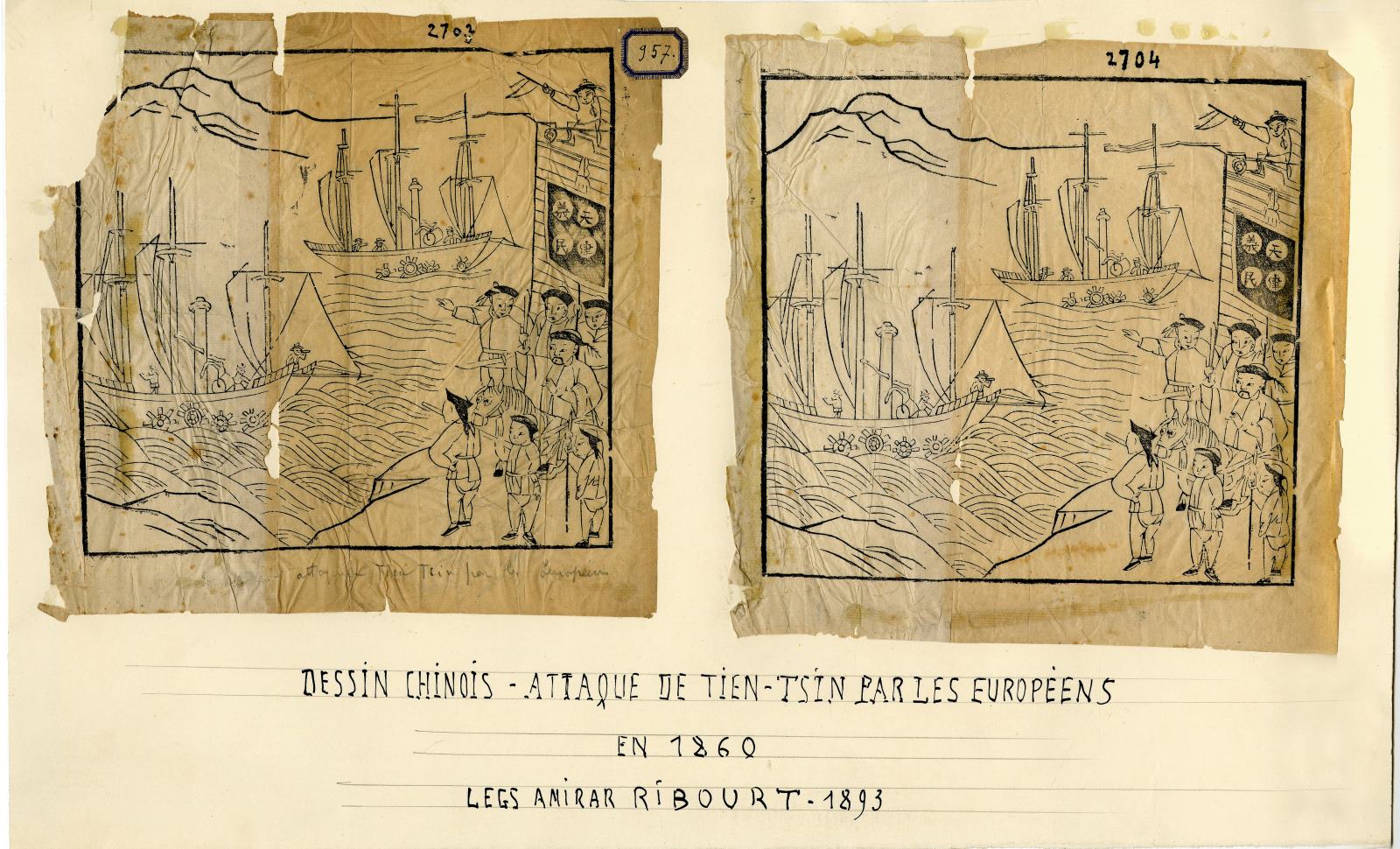 L'attaque de Tien-Tsin par les européens