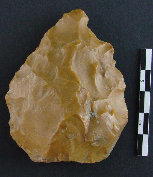 Biface à base réservée