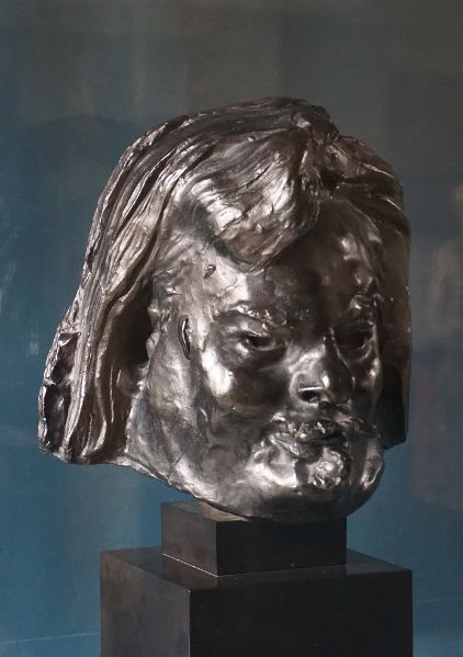 Honoré de Balzac, étude pour la tête avec la mèche retombant à droite