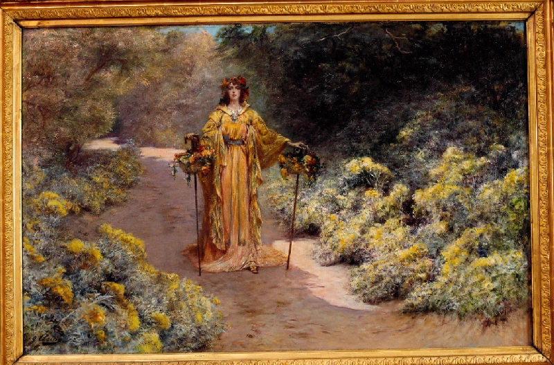 Sarah Bernhardt dans son jardin de Belle-Ile