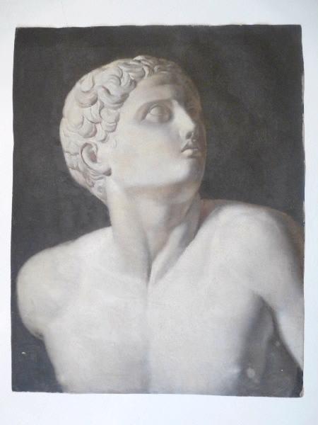 Etude de tête d'après l'antique