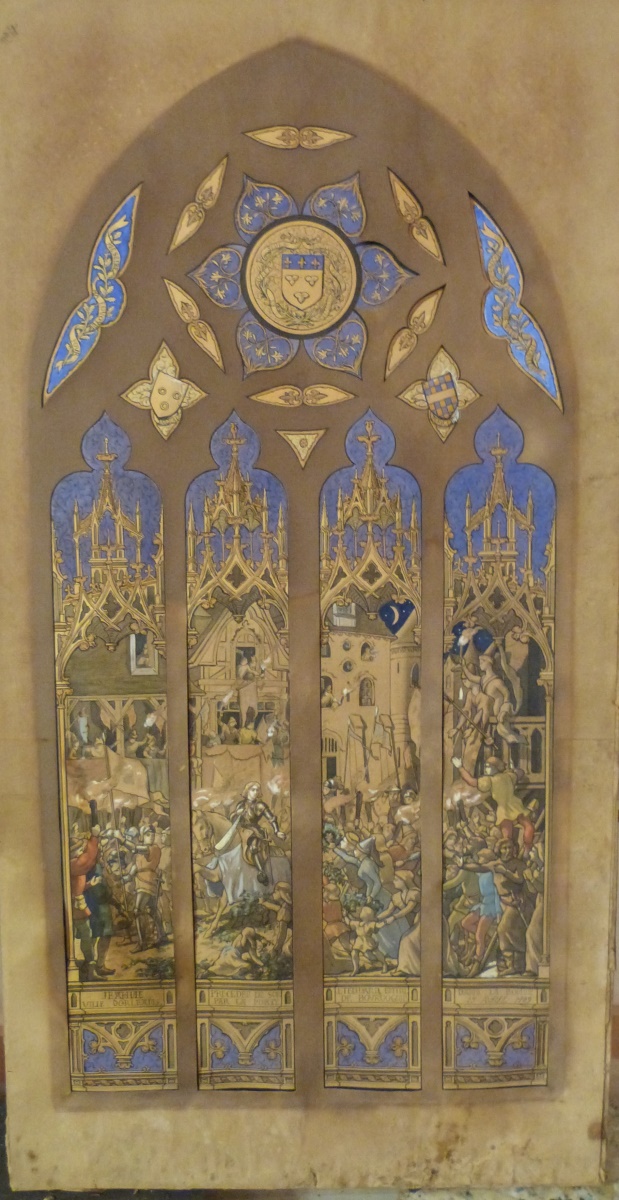 Entrée de Jeanne d'Arc à Orléans ; Esquisse de verrière sur la vie de Jeanne d'Arc