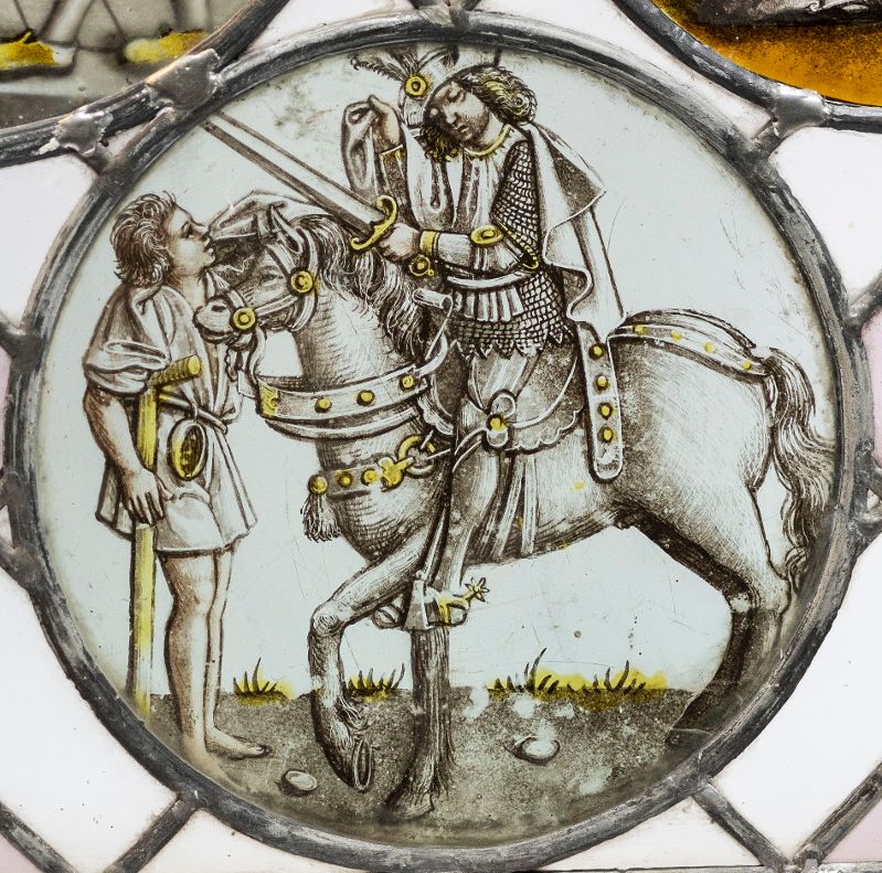 vitrail : Charité de saint Martin