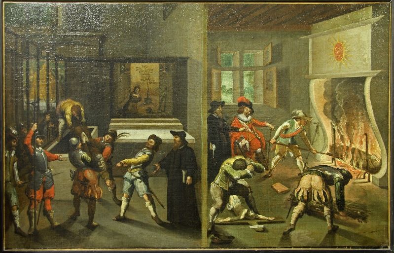 Profanation du tombeau de saint François de Paule par les protestants