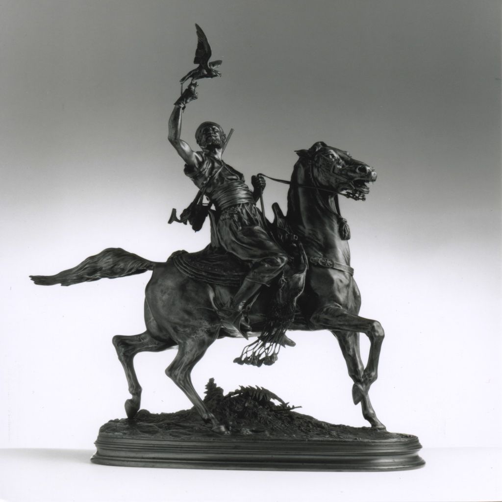 Fauconnier arabe à cheval