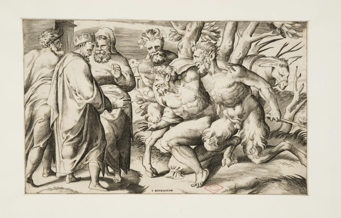 Deux satyres amenant Silène au roi Midas