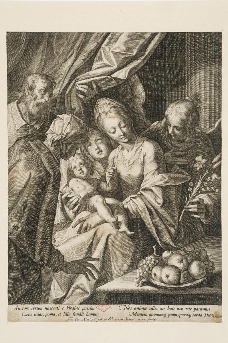 Sainte Famille avec deux anges