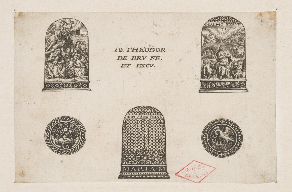 Planche d'ornements d'orfèvrerie (dés à coudre)