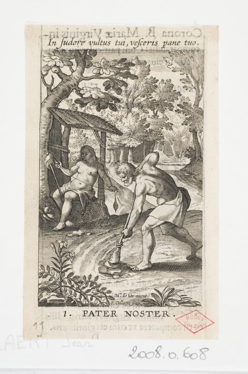 Adam et Eve au travail/La Vierge dans une couronne d'épines
