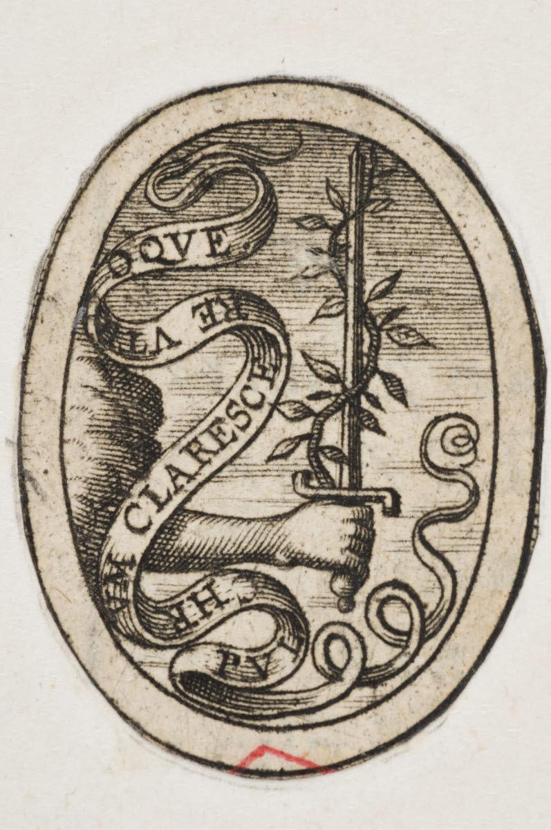 Pulchrum claresce re utroque (emblème au bras armé)