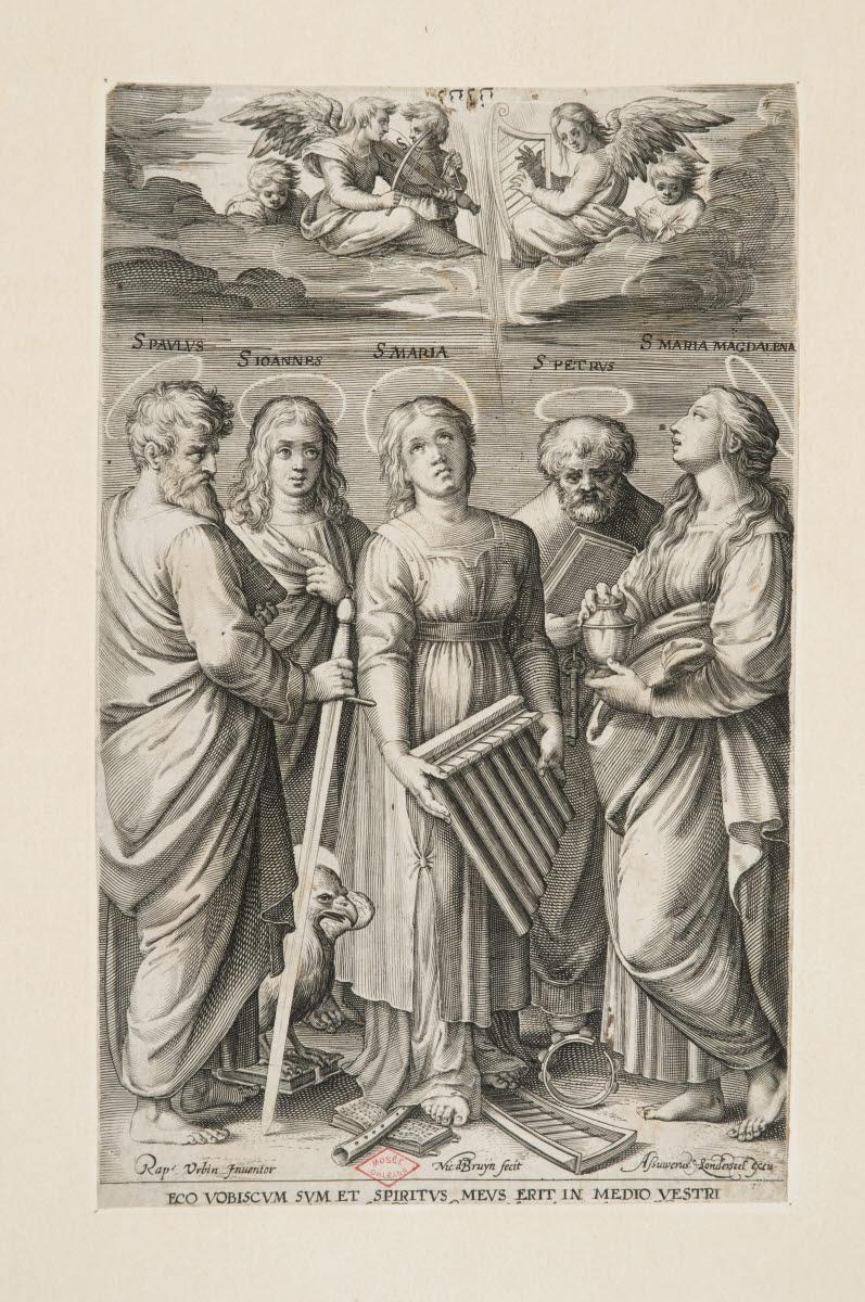 Sainte Cécile entourée de saint Paul, saint Jean, saint Pierre et sainte Marie-Madeleine