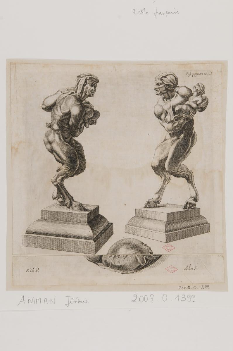 Deux faunes et leurs enfants