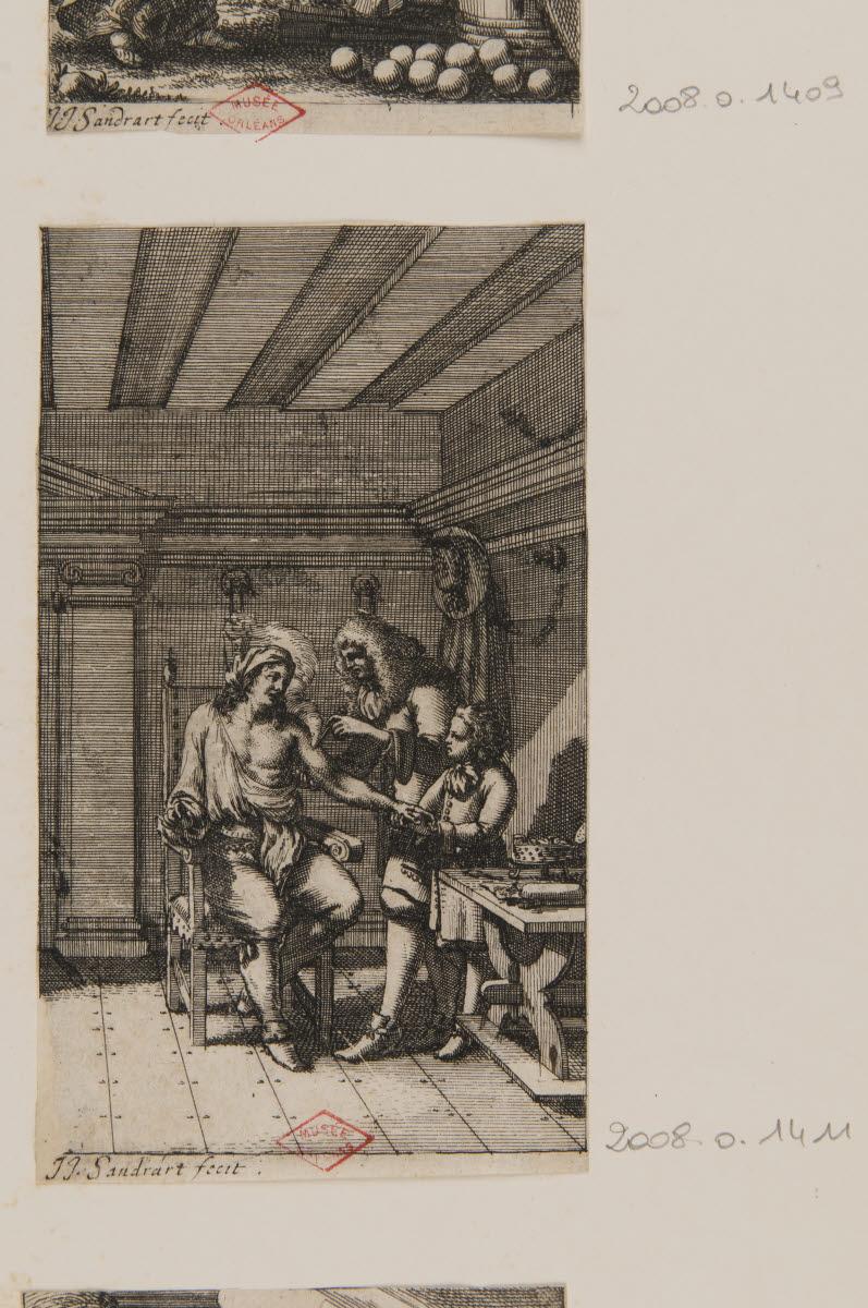 Un docteur soignant un malade