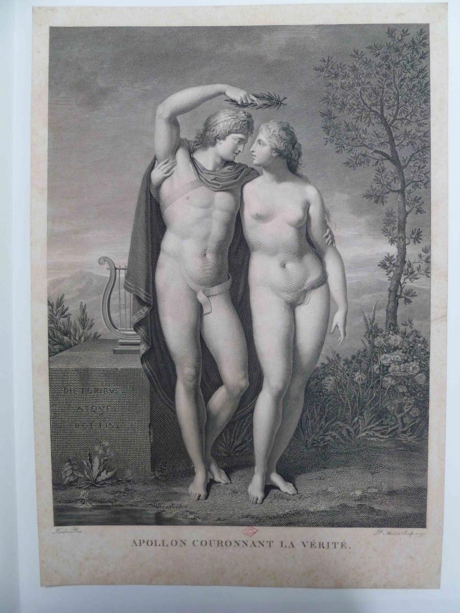 Jeune athlète remerciant les dieux