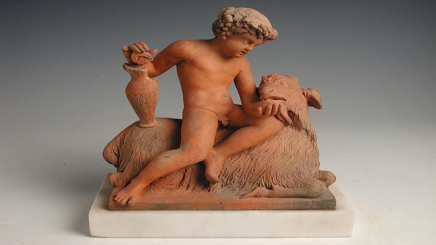 Bacchus enfant faisant boire un bouc
