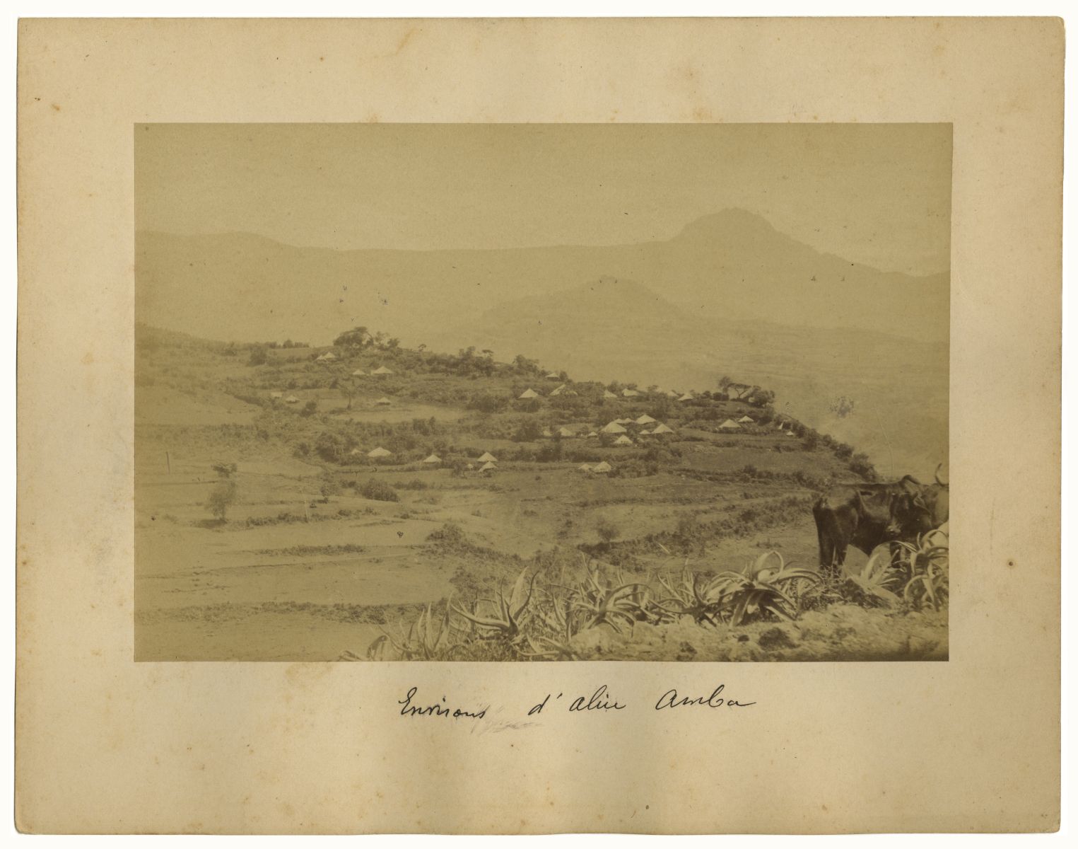 Vue des environs d'Alin-Amba (titre inscrit)