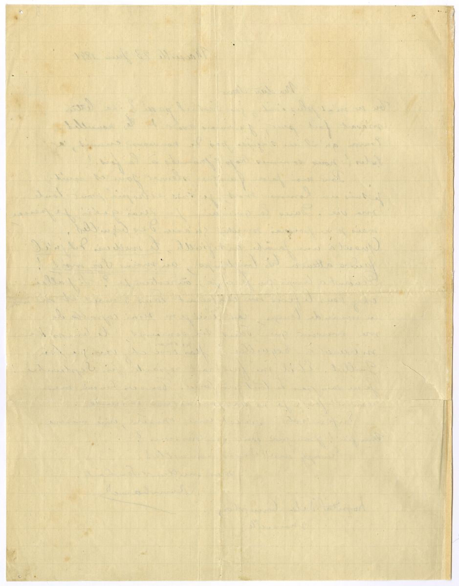 Lettre d’Arthur Rimbaud à sa mère. Marseille, 23 juin 1891