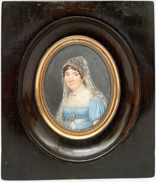 Portrait d'une dame au collier de perles
