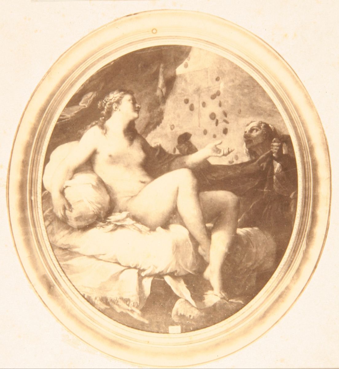 Danaé recevant Jupiter métamorphosé en pluie d'or, tableau de Charles-Jospeh Natoire