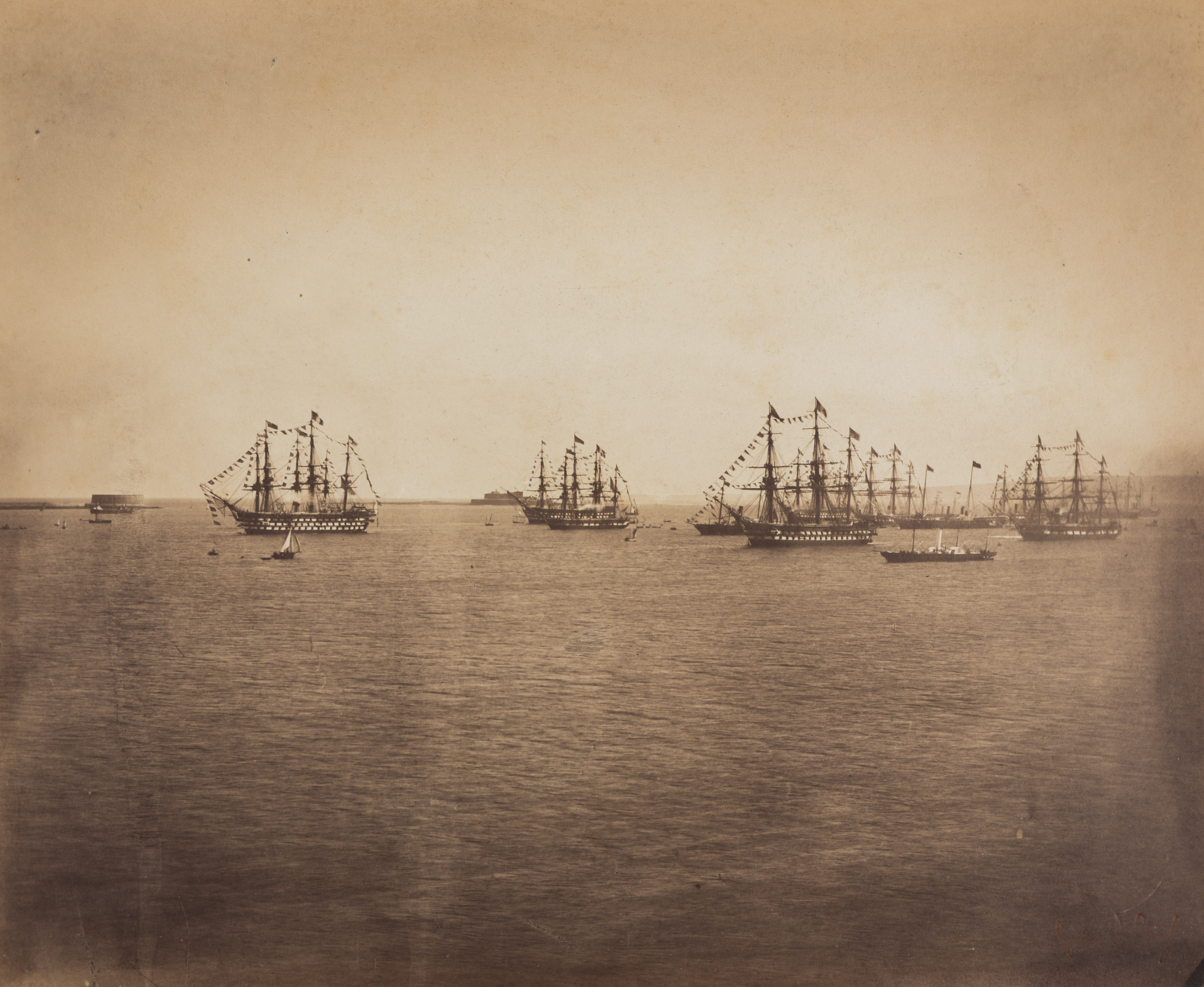 Flotte anglaise en rade de Cherbourg