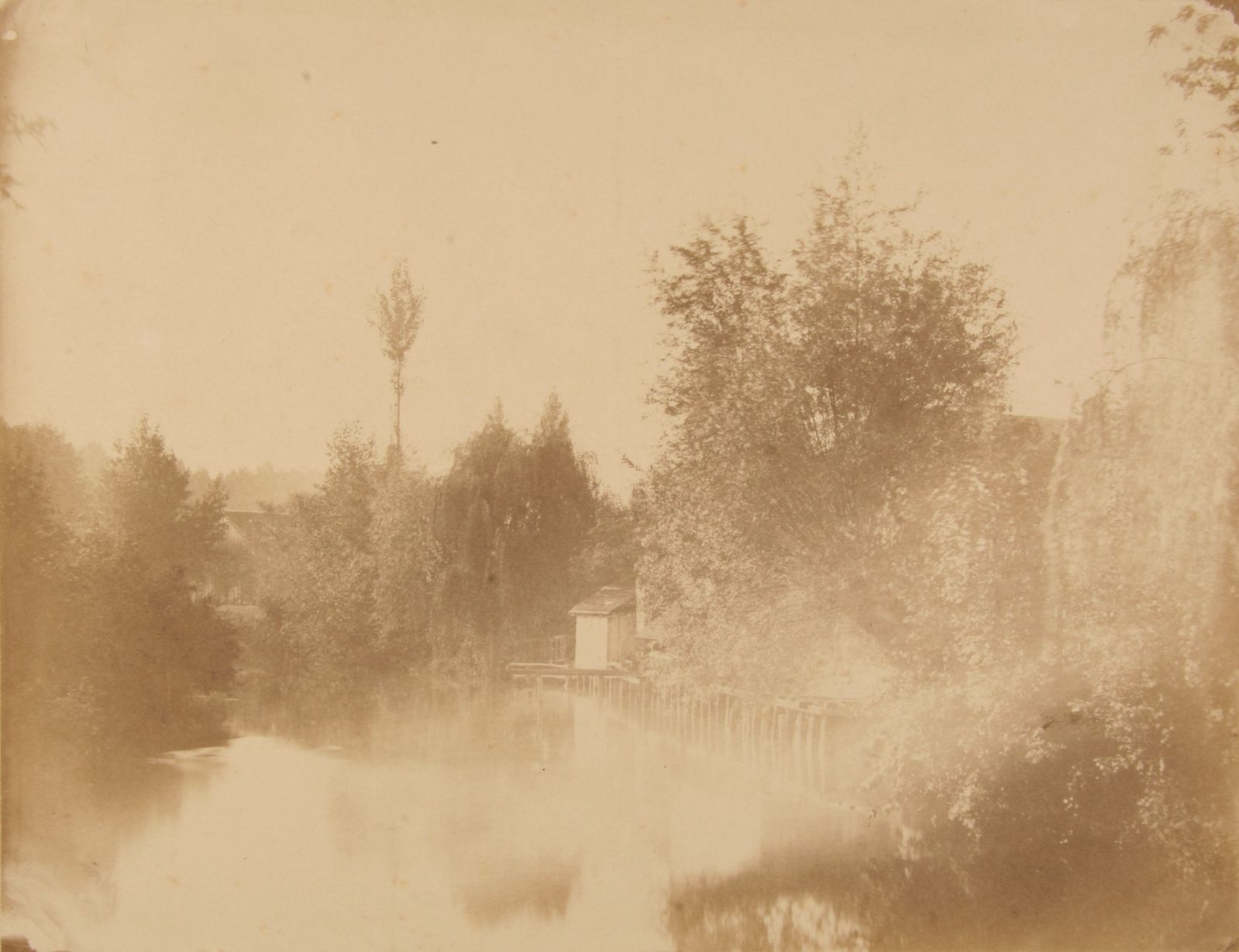 Troyes, paysage de bord de Seine ; Les teintureries du Vouldy prises du pont de Gournay (autre titre)