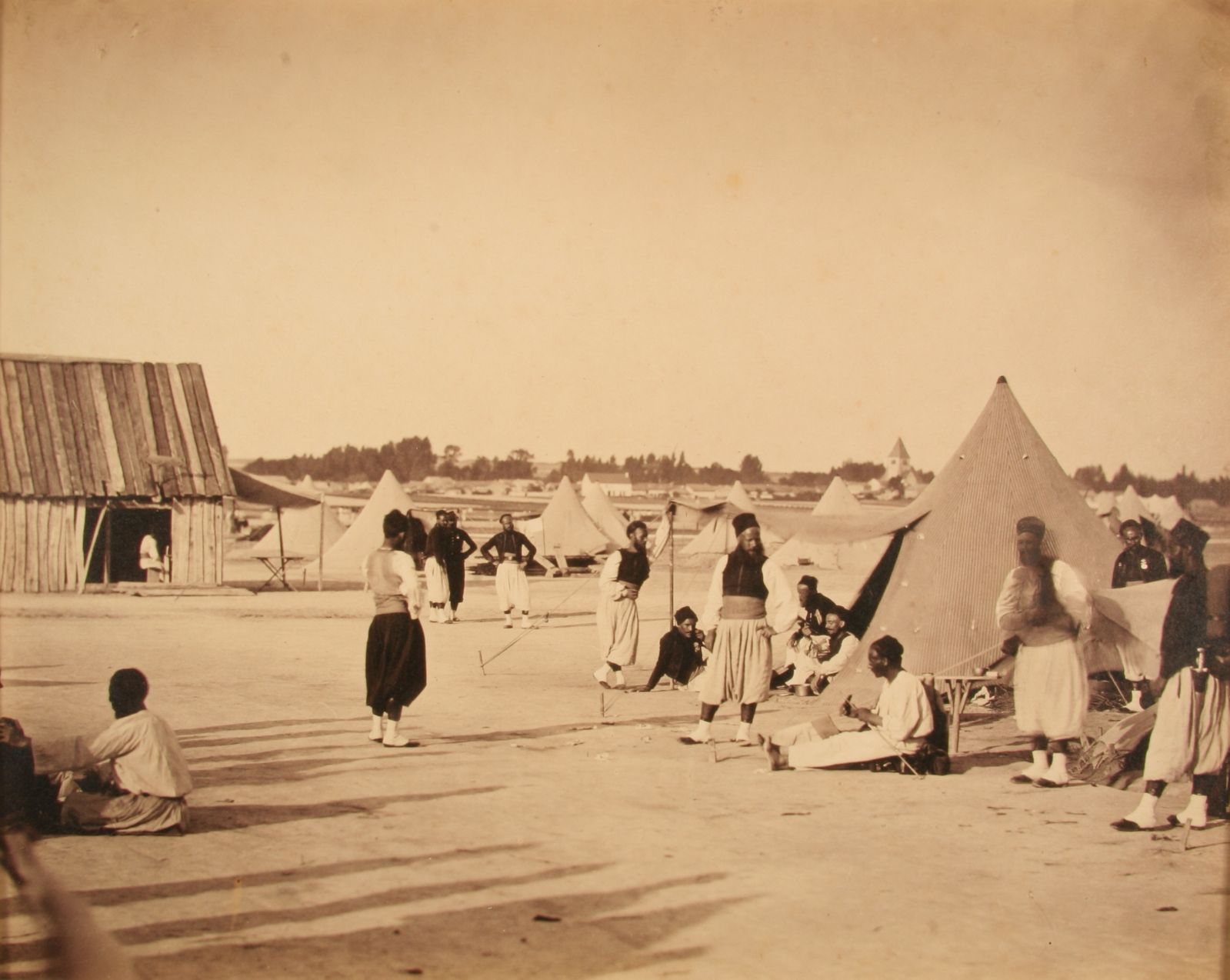 Camp de Châlons. Les zouaves de la Garde impériale
