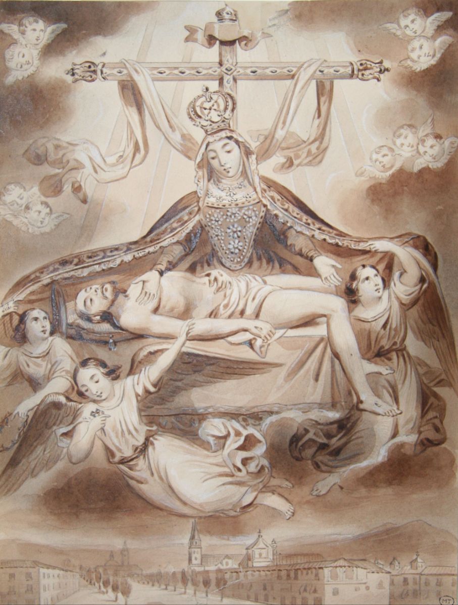 Vierge de Pitié avec anges