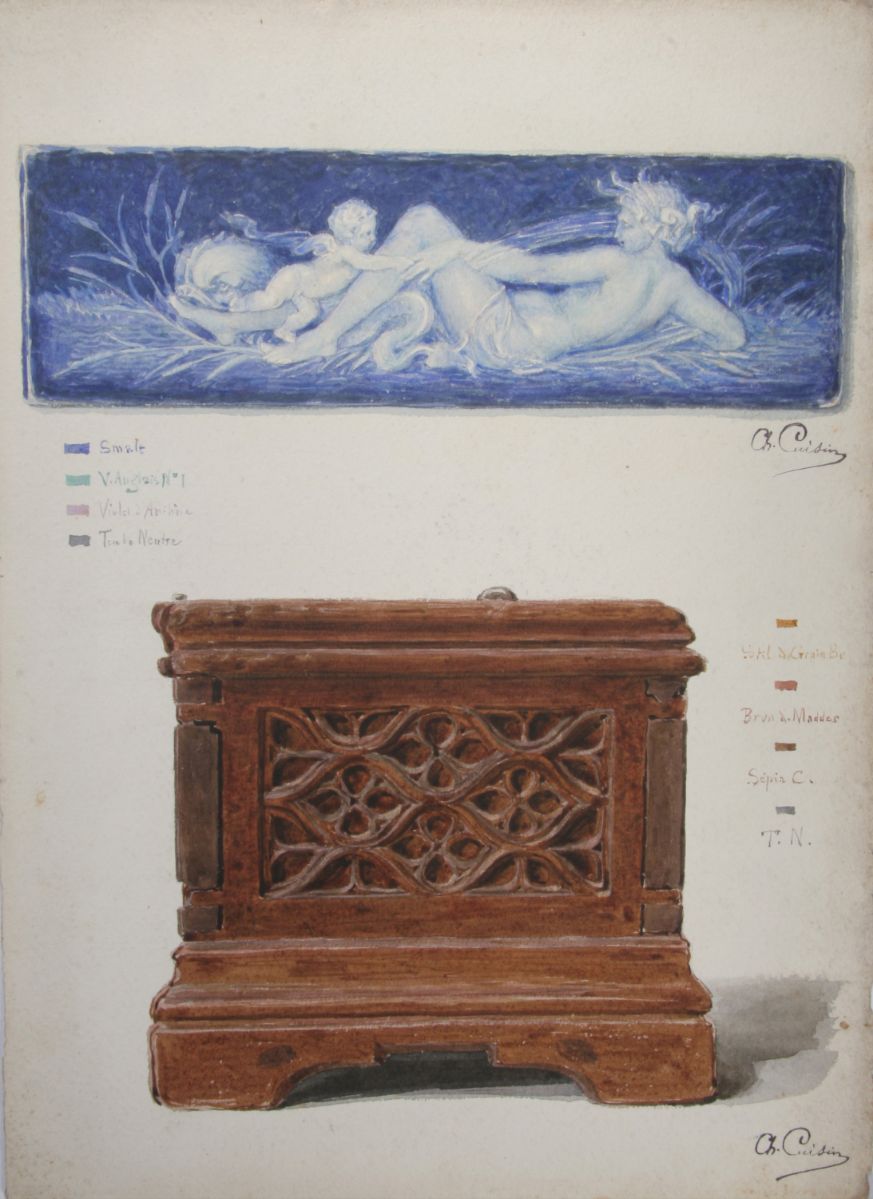 Petit coffre et plaque