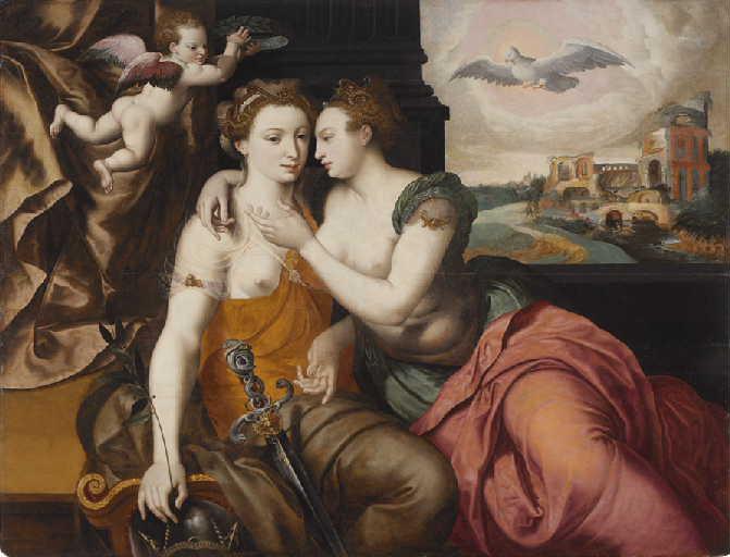 Allégorie de la paix ; Bellone désarmé par Vénus (autre titre) ; Diane de Poitiers couronnée par l'Amour (autre titre)