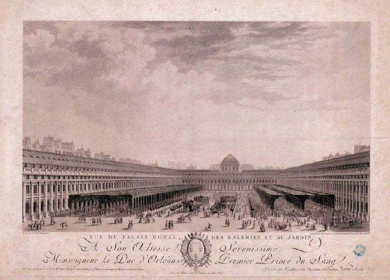 Vue du Palais Royal, des galeries et du jardin
