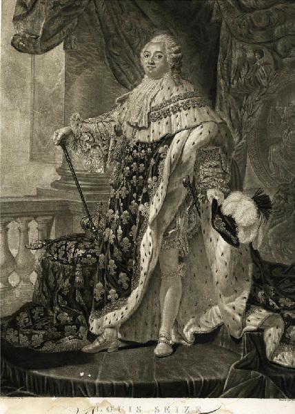 Portrait en pied de Louis XVI en costume de sacre