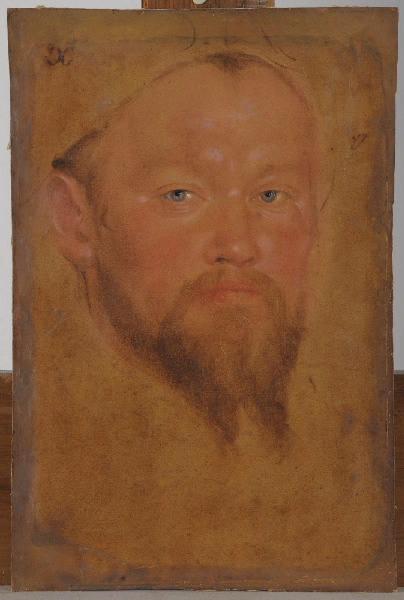 Portrait anonyme (Auguste de Saxe ?) (titre attribué) ; Portrait d'homme anonyme (J. Rosenberg ne trouve aucune ressemblance entre ce dessin et l'Autoportrait de la Marienkirche de Dessau)
