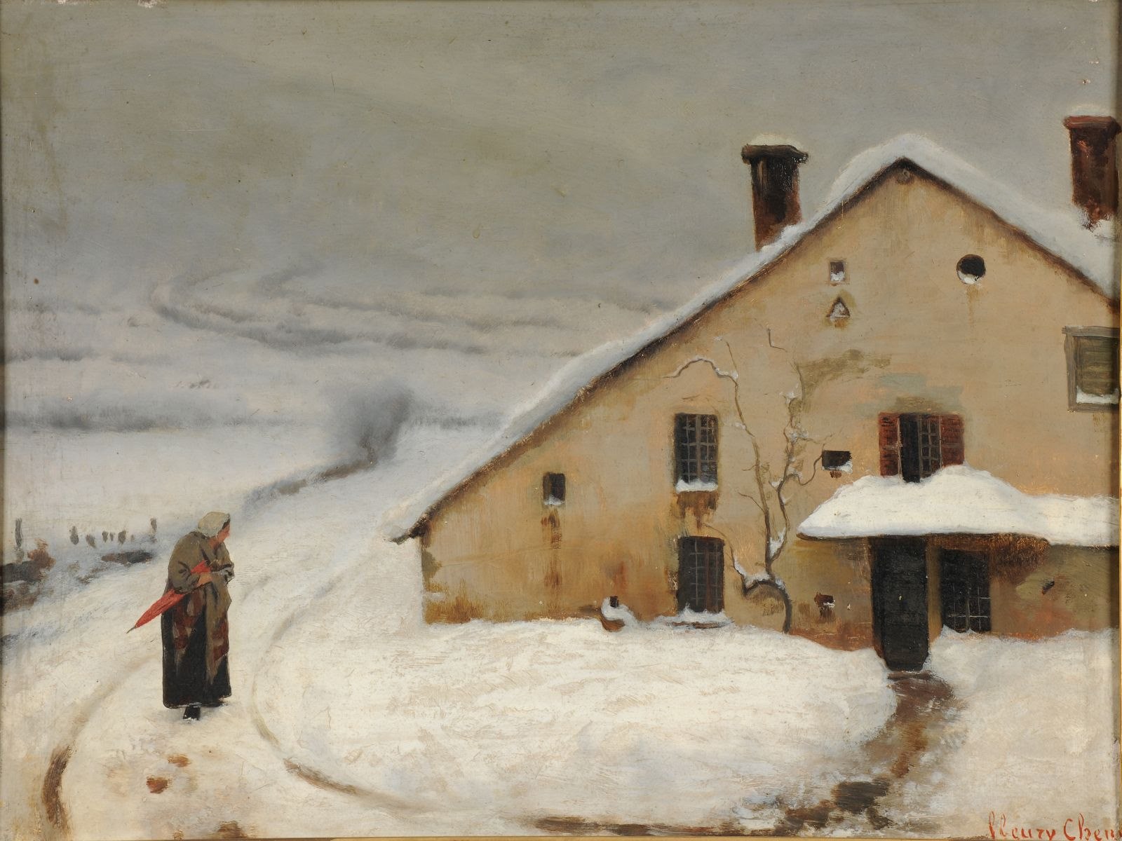 Paysage. Effet de neige