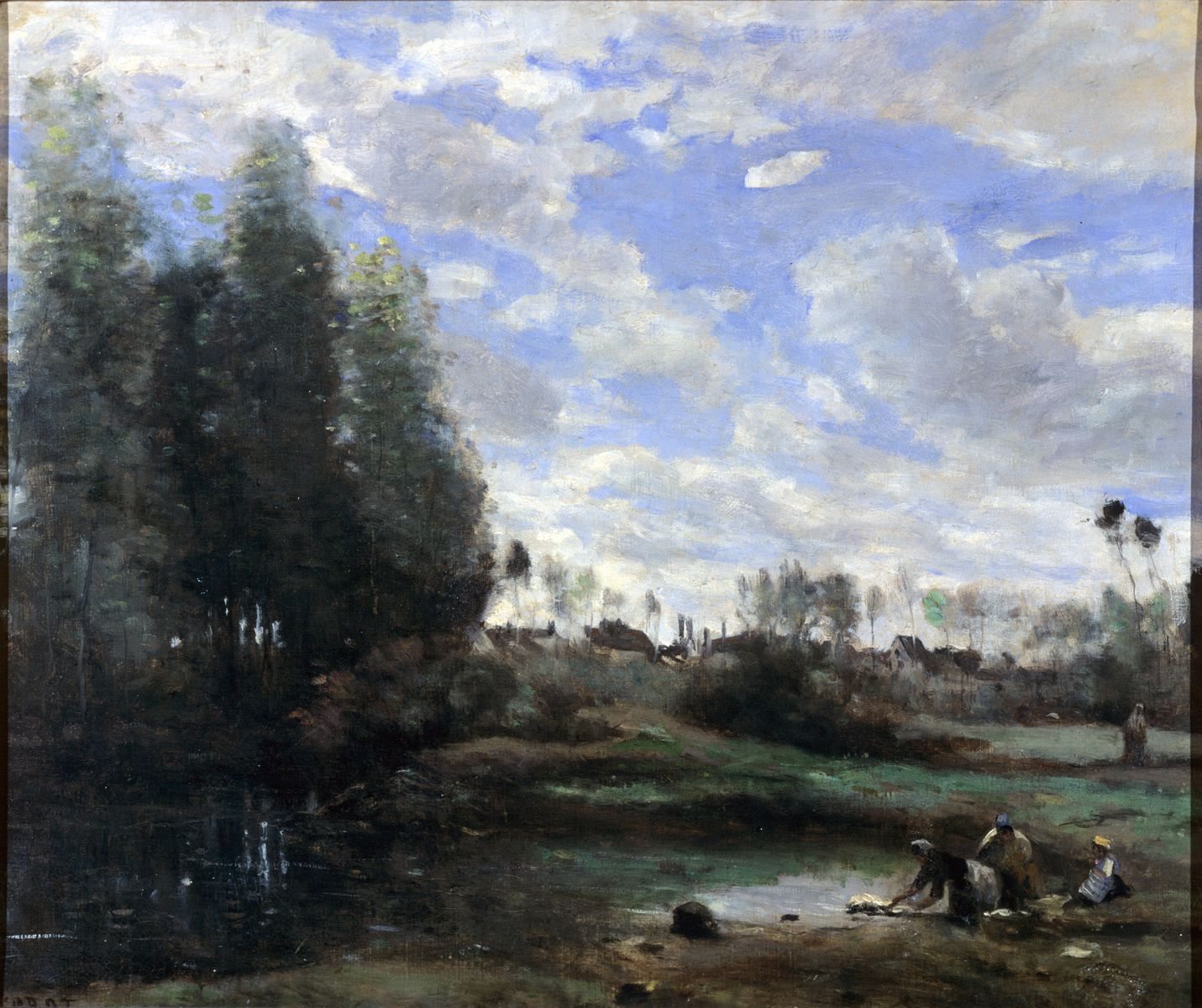 Laveuses au bord de l'eau