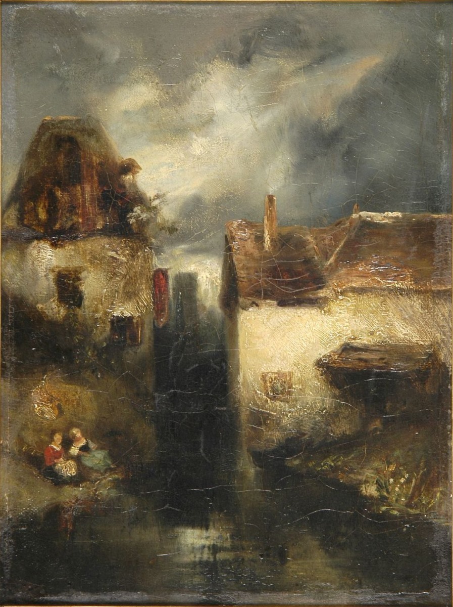 Canal traversant un village