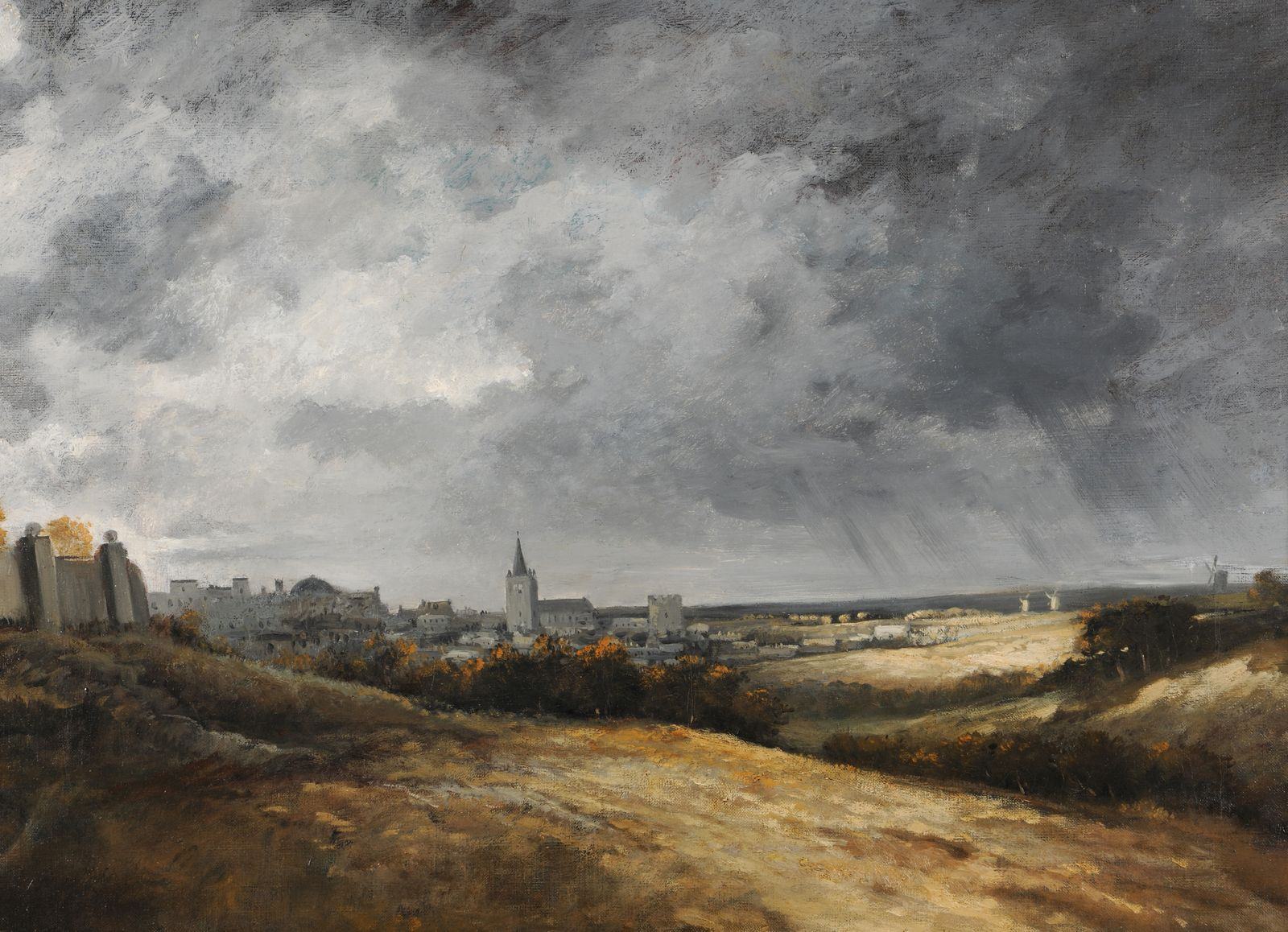 Vue d'une ville près de Paris