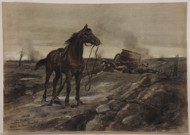Under the shells (titre inscrit) ; Sous les bombes (titre inscrit traduit) ; Après la bataille, Verdun (titre du catalogue Lemétais)