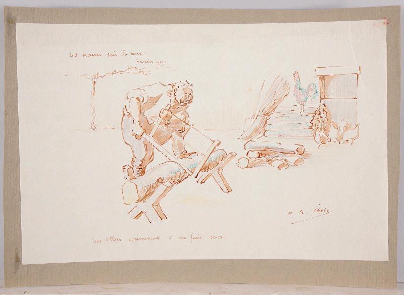 Le Kaiser scie du bois (titre inscrit)